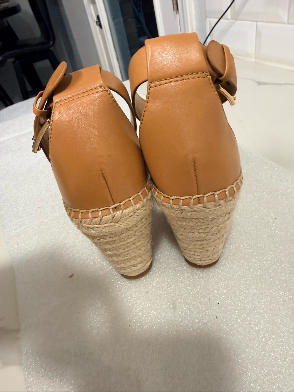Vince Camuto Tan Espadrille Wedge Sandals with Ankle Strap (PRICE FIRM) - Picture 6 of 9